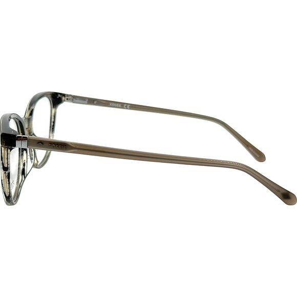 Fossil Fos 7143 Womens Plastic Eyeglass Frame 02W8 Grey Horn 53-18